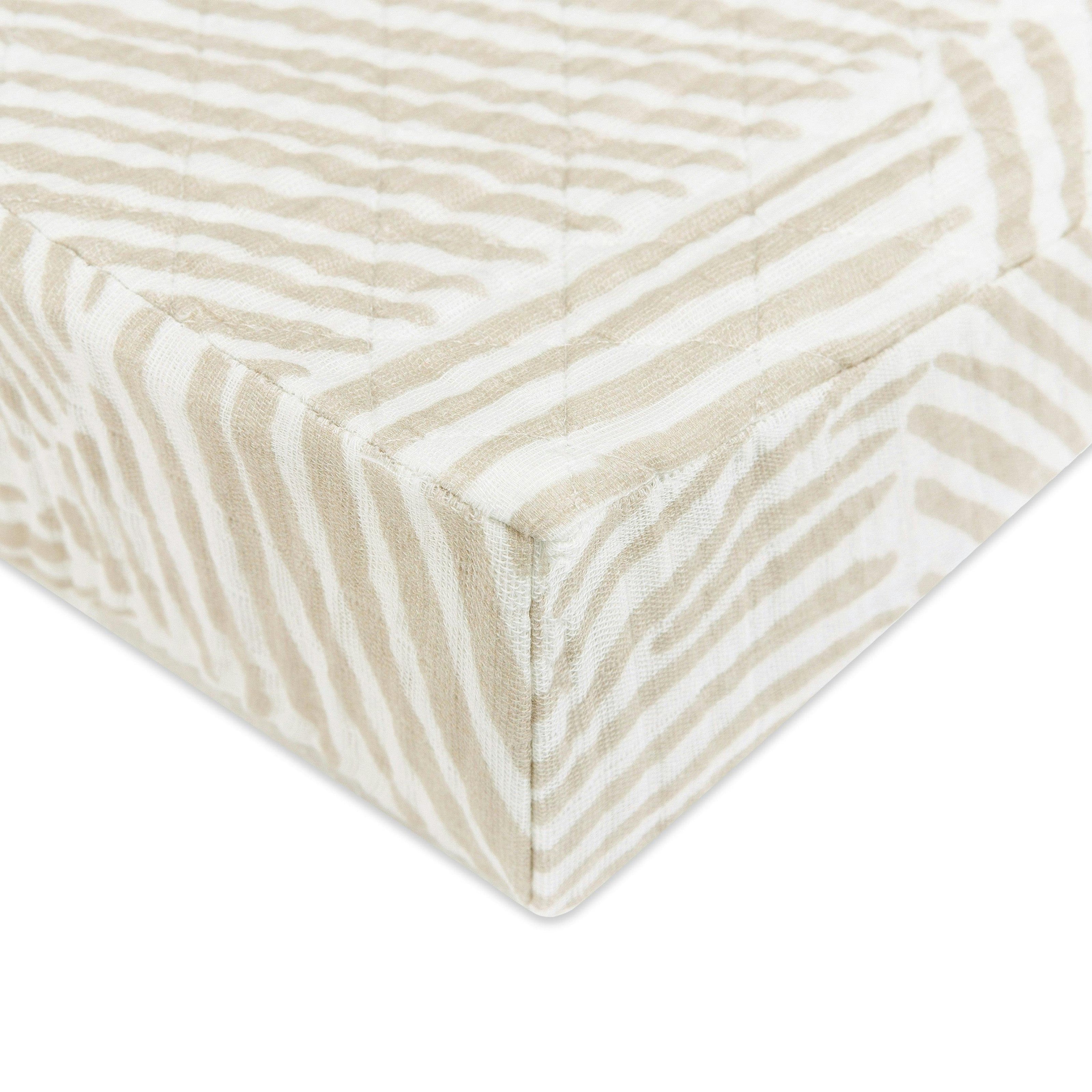 Babyletto Quilted Changing Pad Cover in GOTS Certified Organic Muslin Cotton