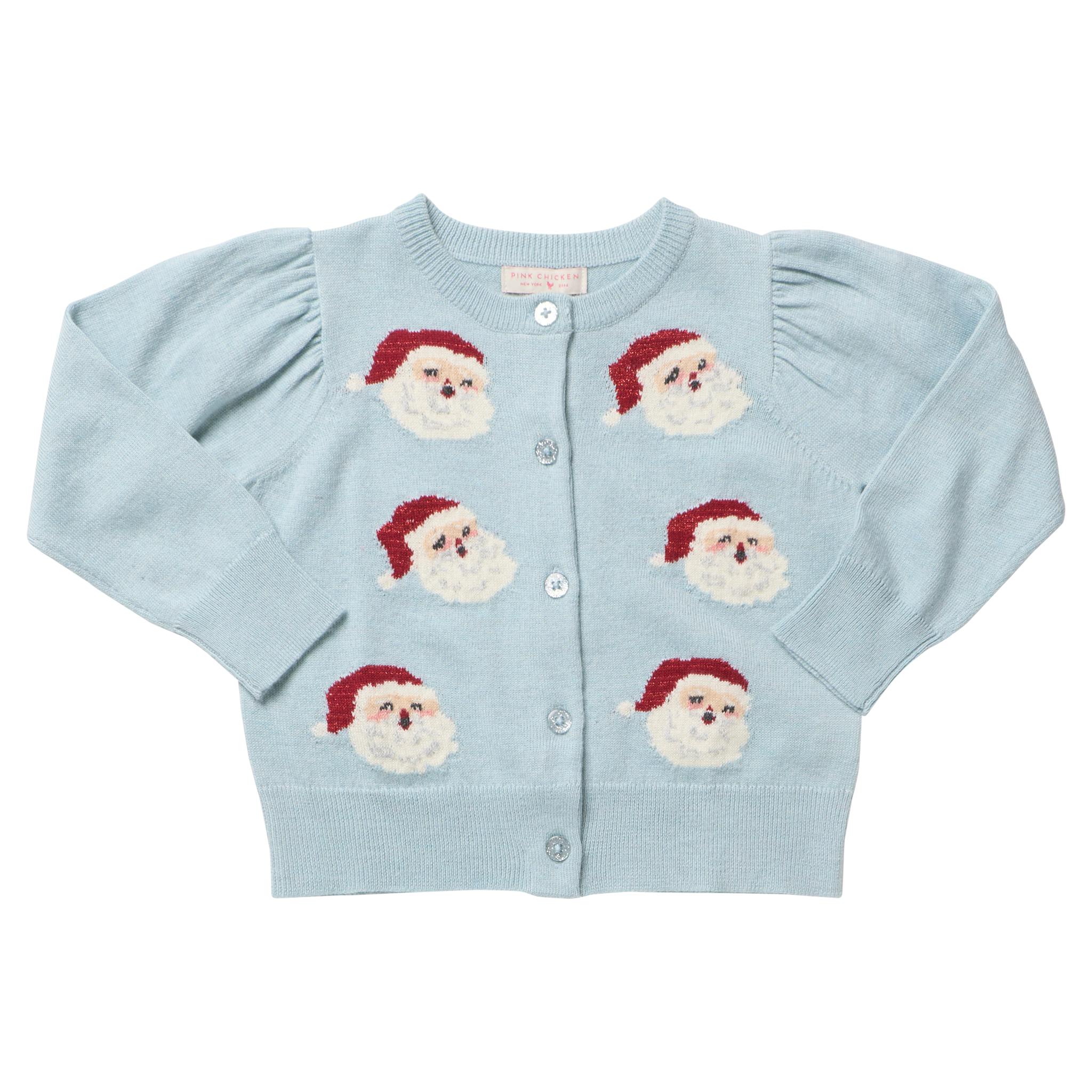 Girls Constance Sweater - Tossed Santas