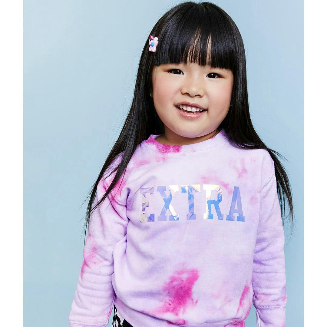 Extra Tie Dye Sweat Shirt, Pink