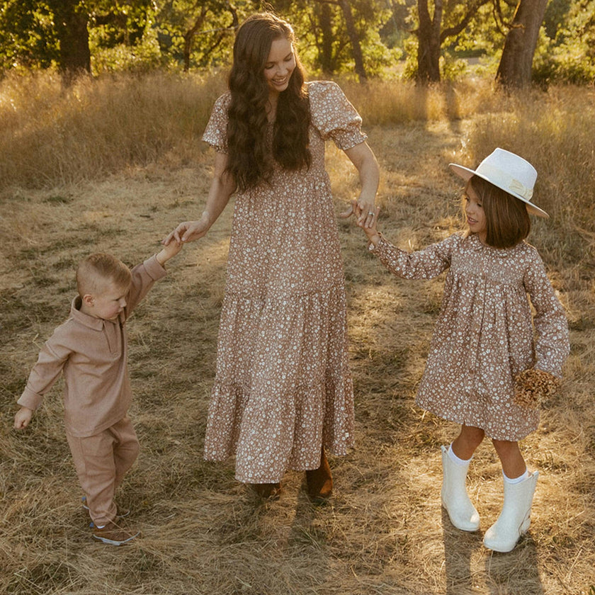 Organic Smocked Tiered Dress