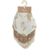 Kendi 3-pc. Muslin Baby Bib Set (Safari Animal)