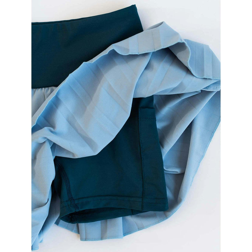 Pleated Court Skort, Blue