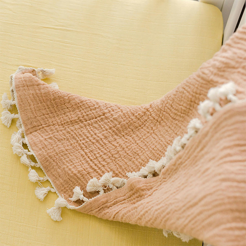 6-Layer Cotton Muslin Baby Blanket (Copper)