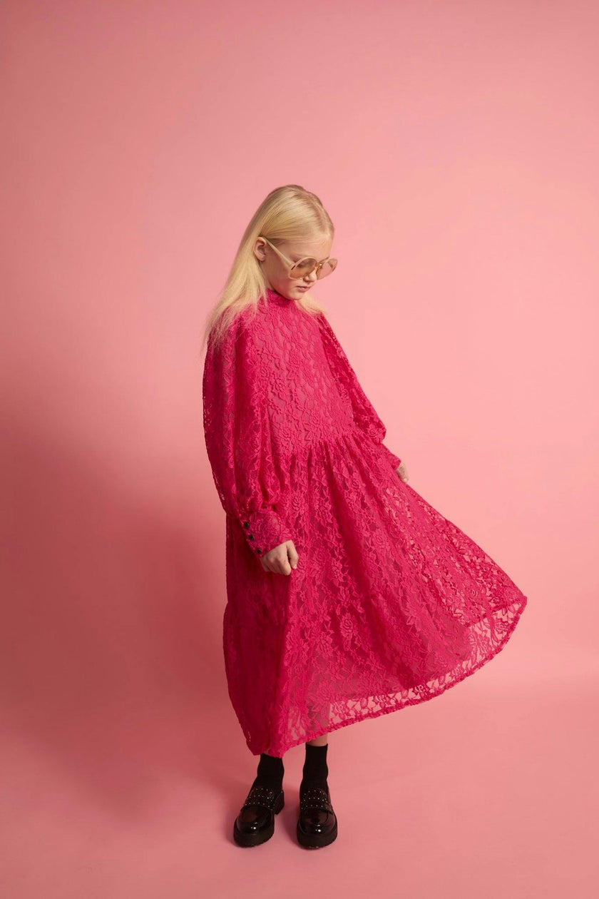 Lace Dress Fuchsia