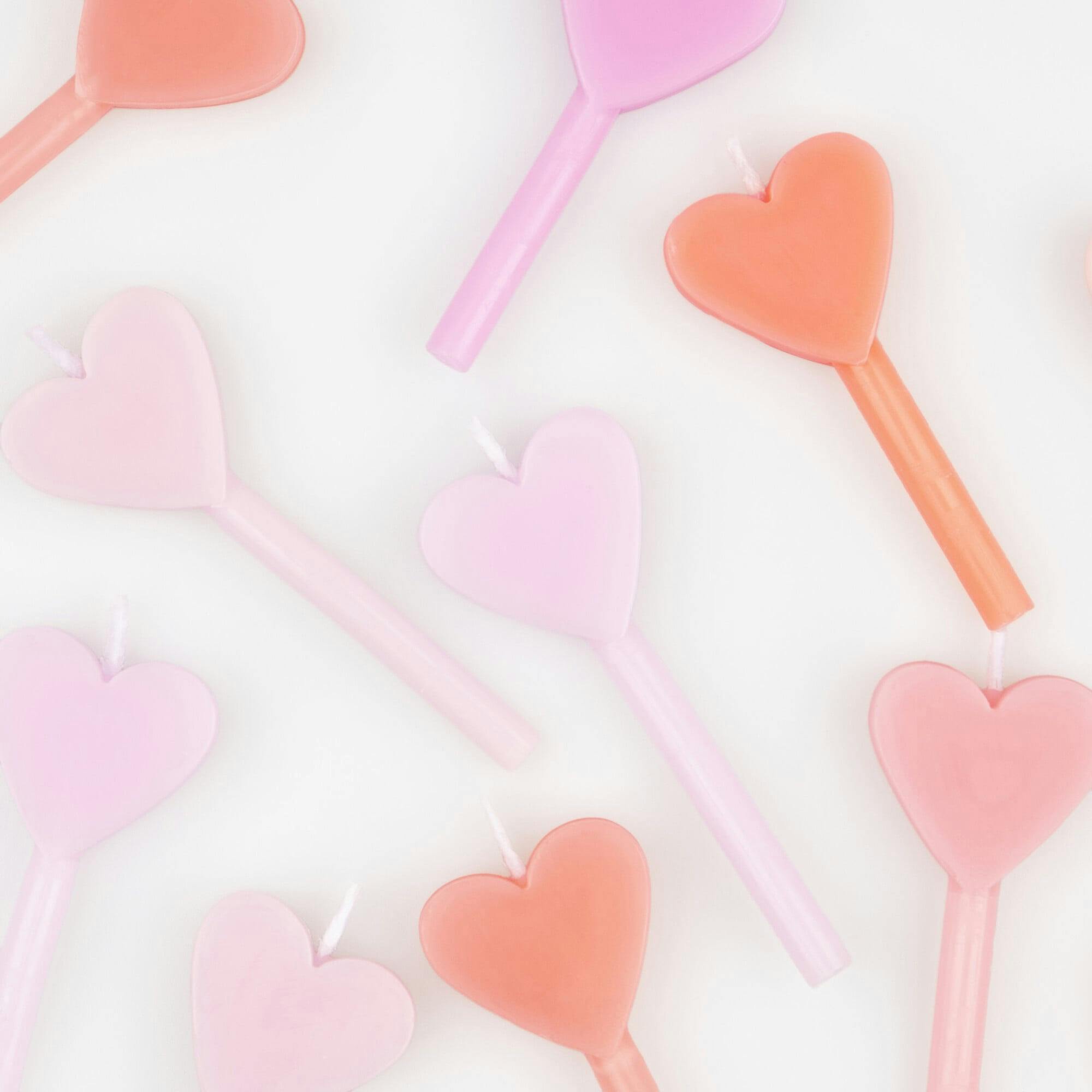 Pink Heart Candles