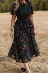 Cordelia Dress in Evergreen Vivid Meadow