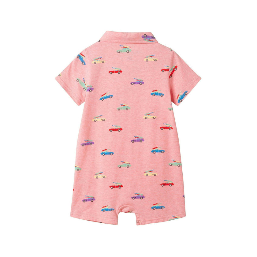 Infant Boys Polo Romper | Coral Cars