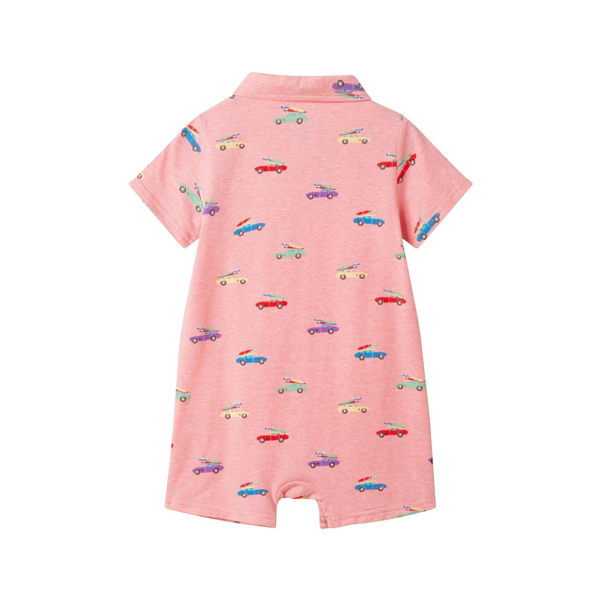 Infant Boys Polo Romper | Coral Cars
