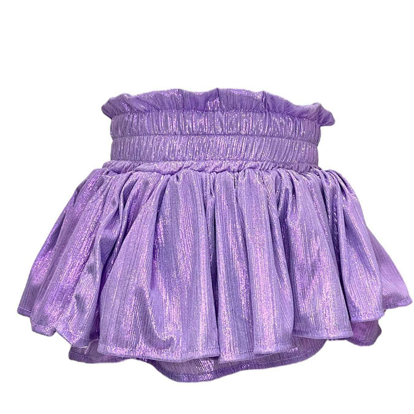 2-Tired Mini Metallic Skirt