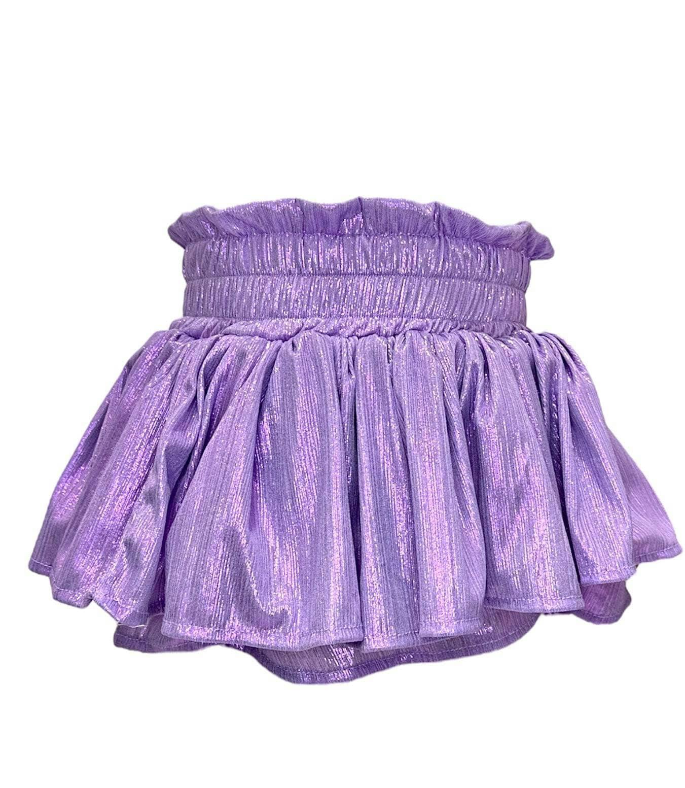 2-Tired Mini Metallic Skirt