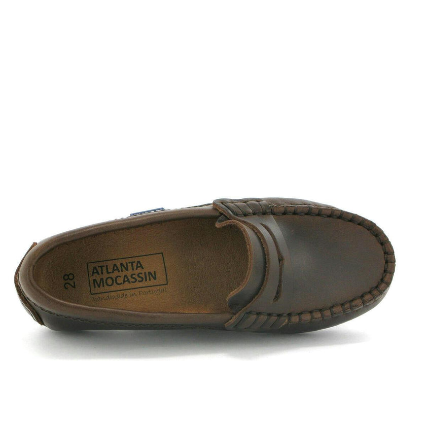 Penny Mocassins, Dark Brown Pull Up Leather