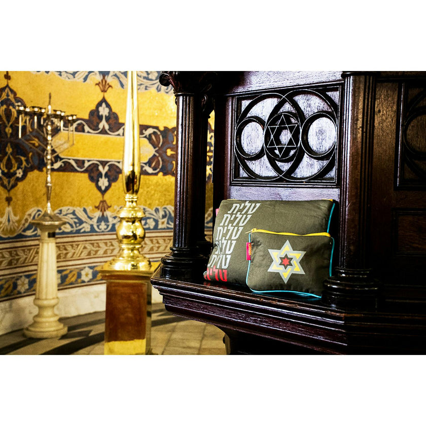 Tallit & Tefillin Olive Cotton Twill Bag Set
