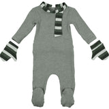 Winter Striped Long Sleeve Footie