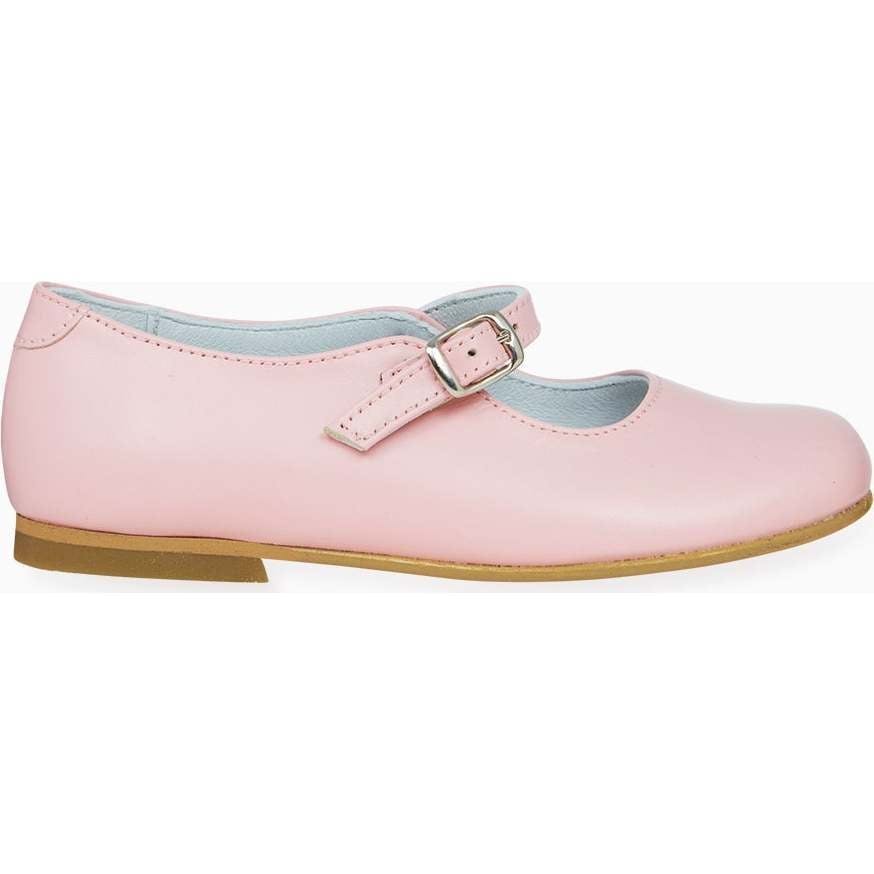 Light Pink Leather Girl Mary Jane Shoes