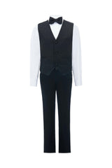 Black Zenon Vest Outfit Set