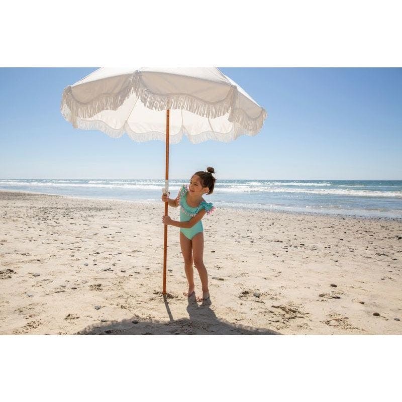 Seashore Pom Pom One Piece, Turquoise