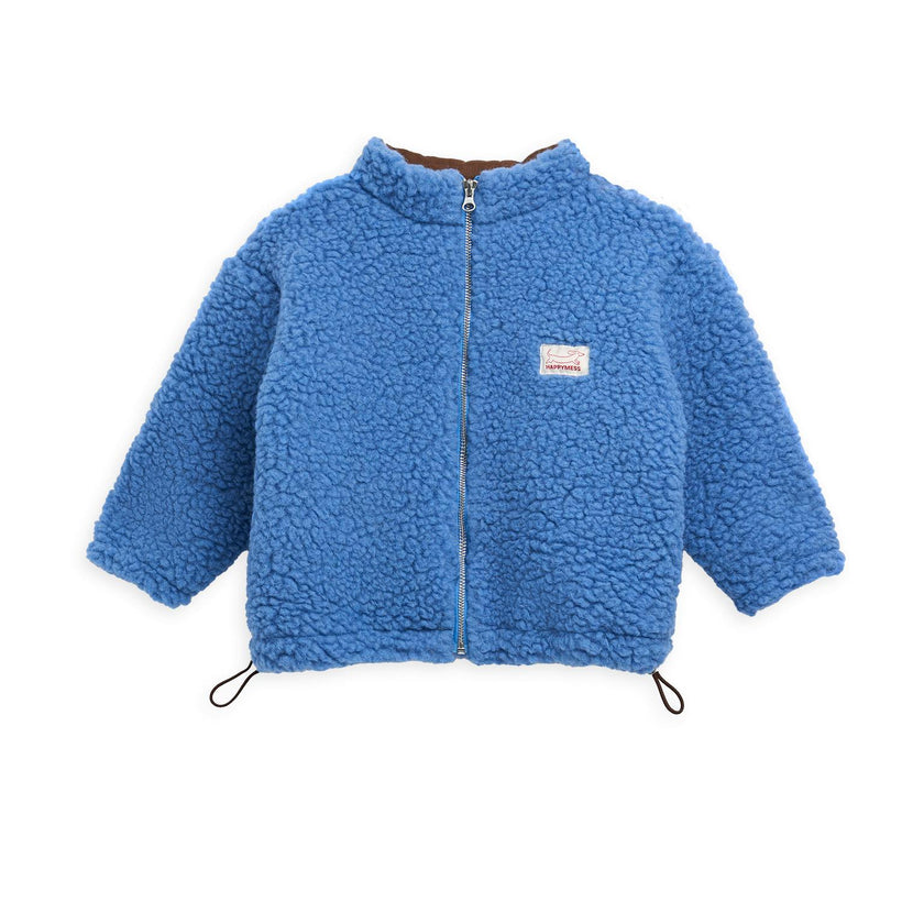 children's merino wool bomber jacket - ice blue