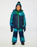 Two Piece Play Snowsuit Blue and Green Checkered Print