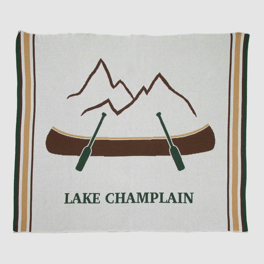 Custom Personalized Sustainable Knit Throw Blanket | Holiday Gift - Canoe