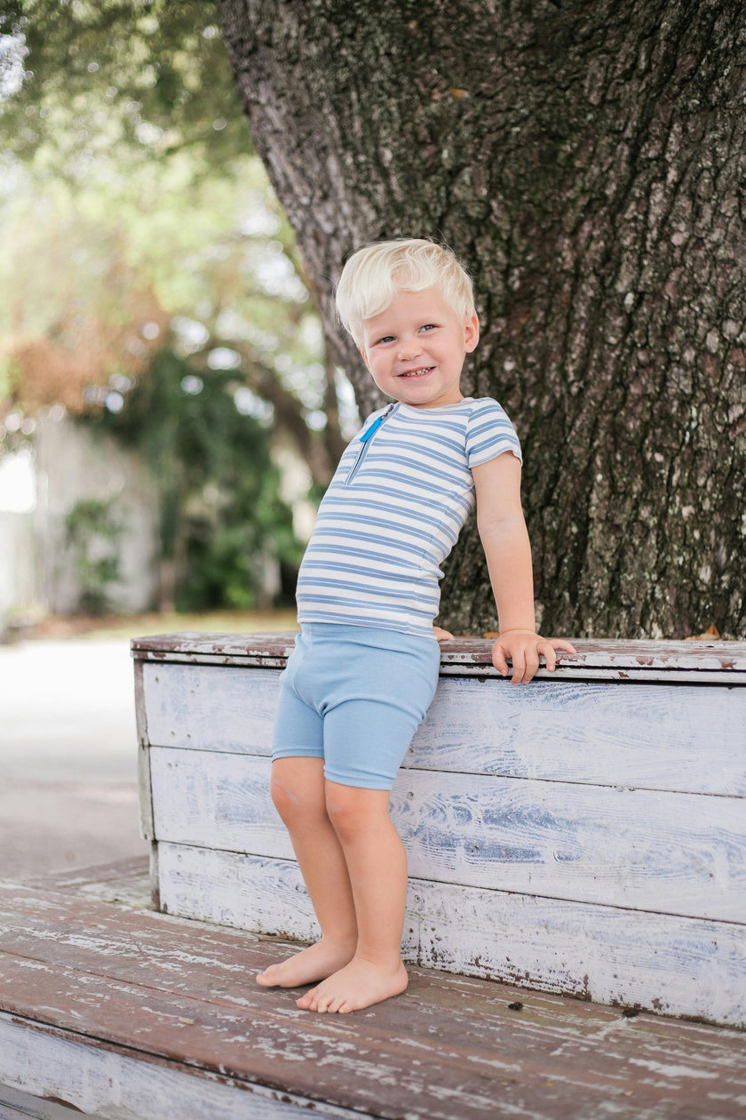 Horizontal Striped Short Leggings