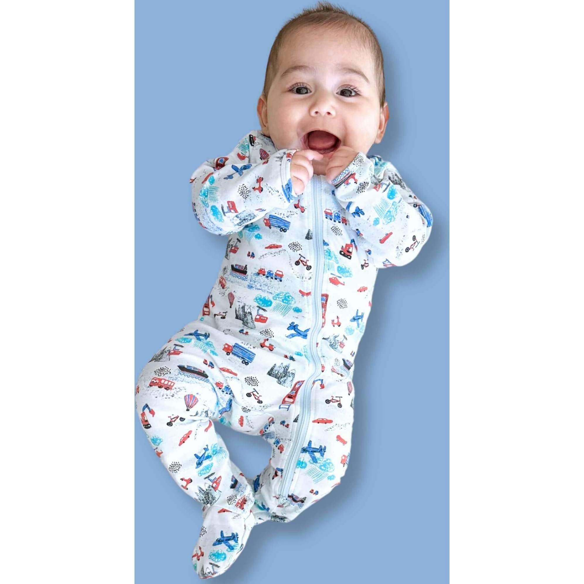 Organic Zippered Footed Onesie