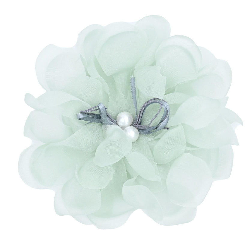 Pearl Ribbon Flower Hairclip