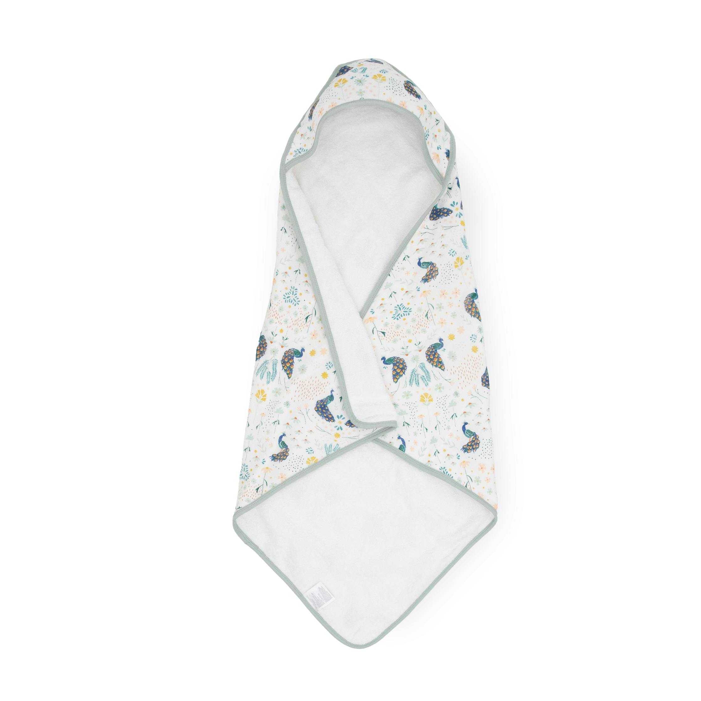 Infant Hooded Towel - Peacock