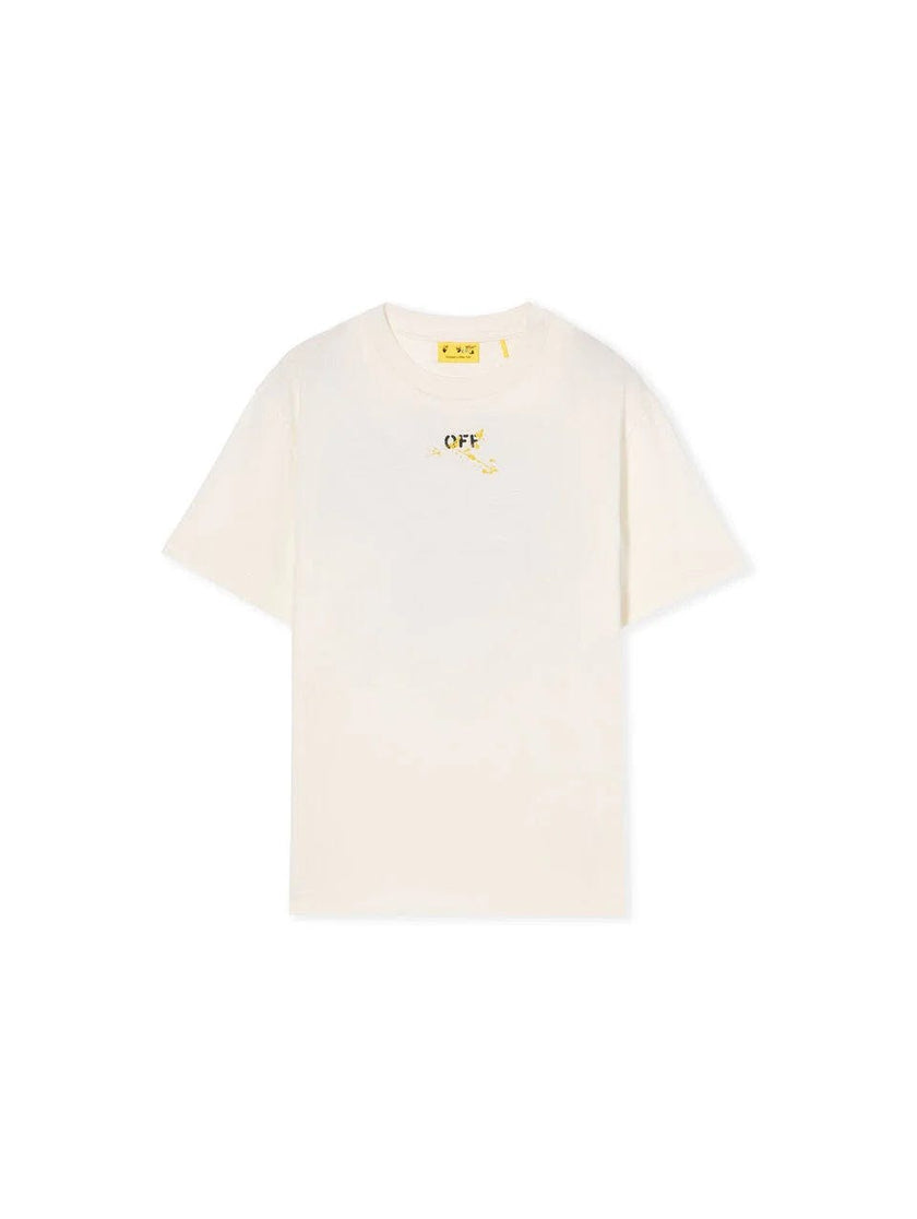 White Diagonal Splat Logo T-Shirt