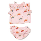 Mini Gold Stars Gauze Lola Top Ruffle Tushie Set