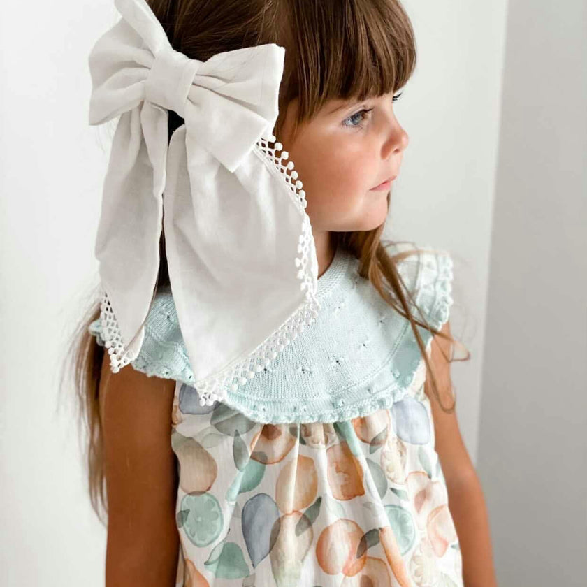 White Jaylin Hair Bow