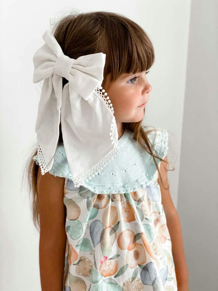 White Jaylin Hair Bow