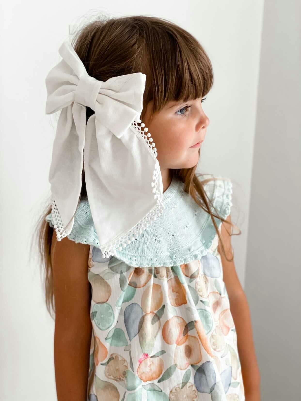 White Jaylin Hair Bow
