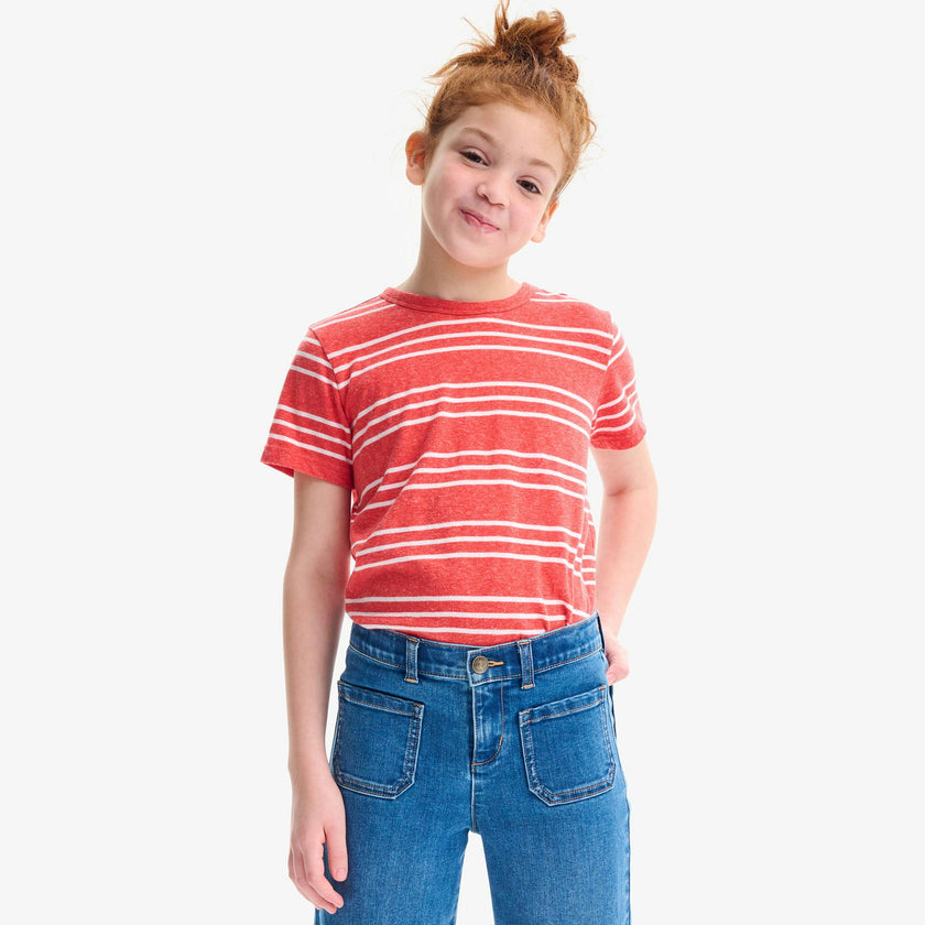 Kids heathered tee in stripe