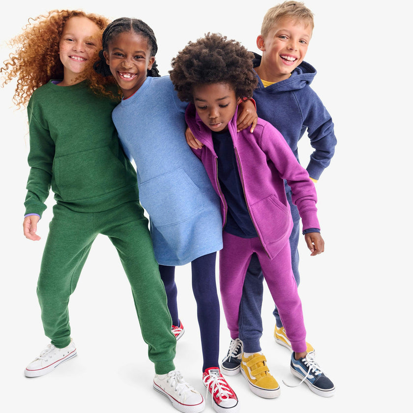 Kids cozy fleece crewneck sweatshirt