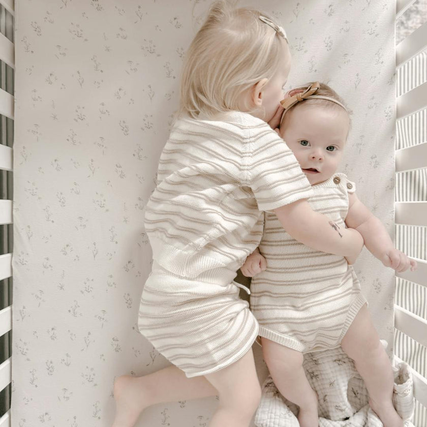 Organic Cotton Stripe Short Set, Stripes