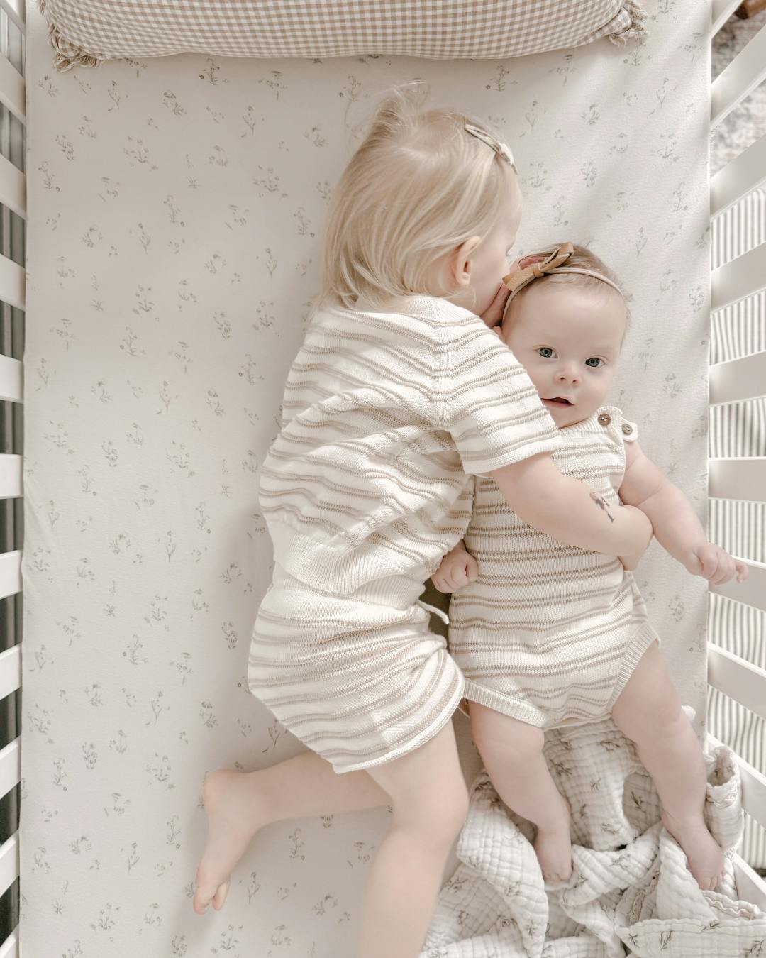 Organic Cotton Stripe Short Set, Stripes