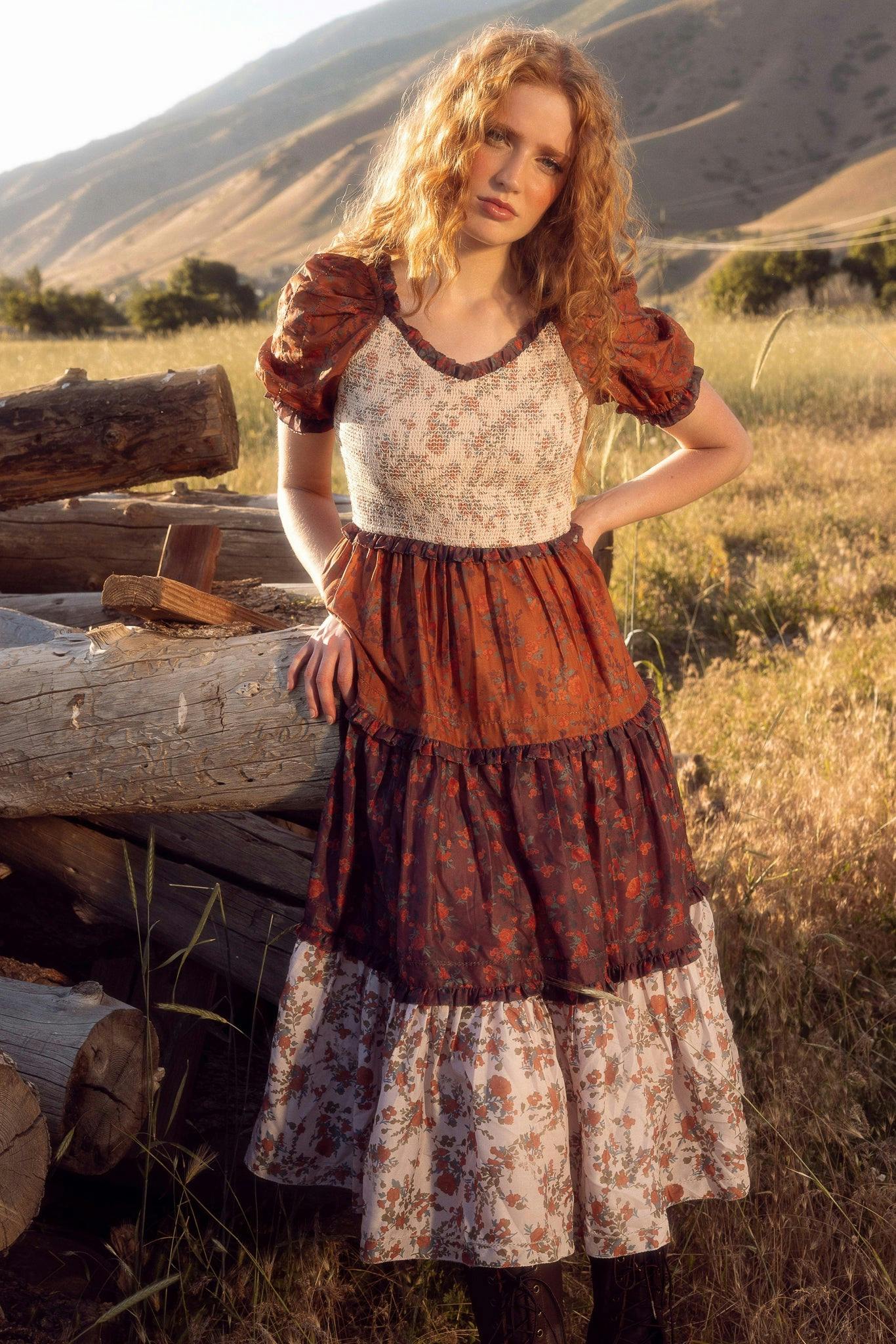 Emily Dress in Fall Floral