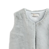 Gray Plush Fur Vest