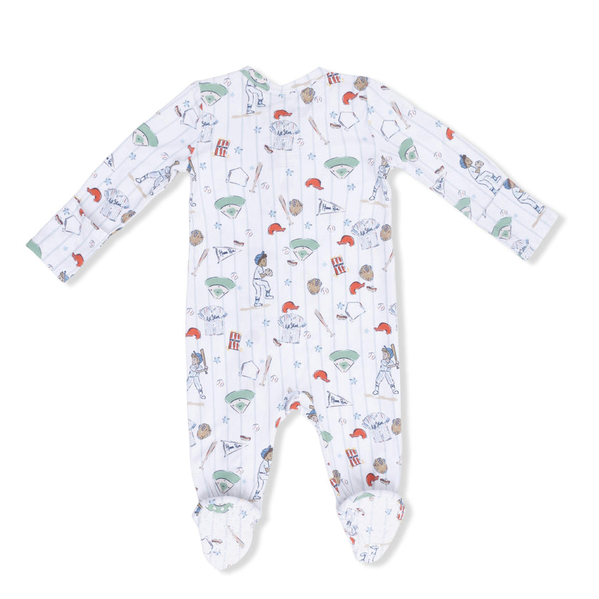 Home Run Baseball - 2 Way Zipper Footie & Swaddle