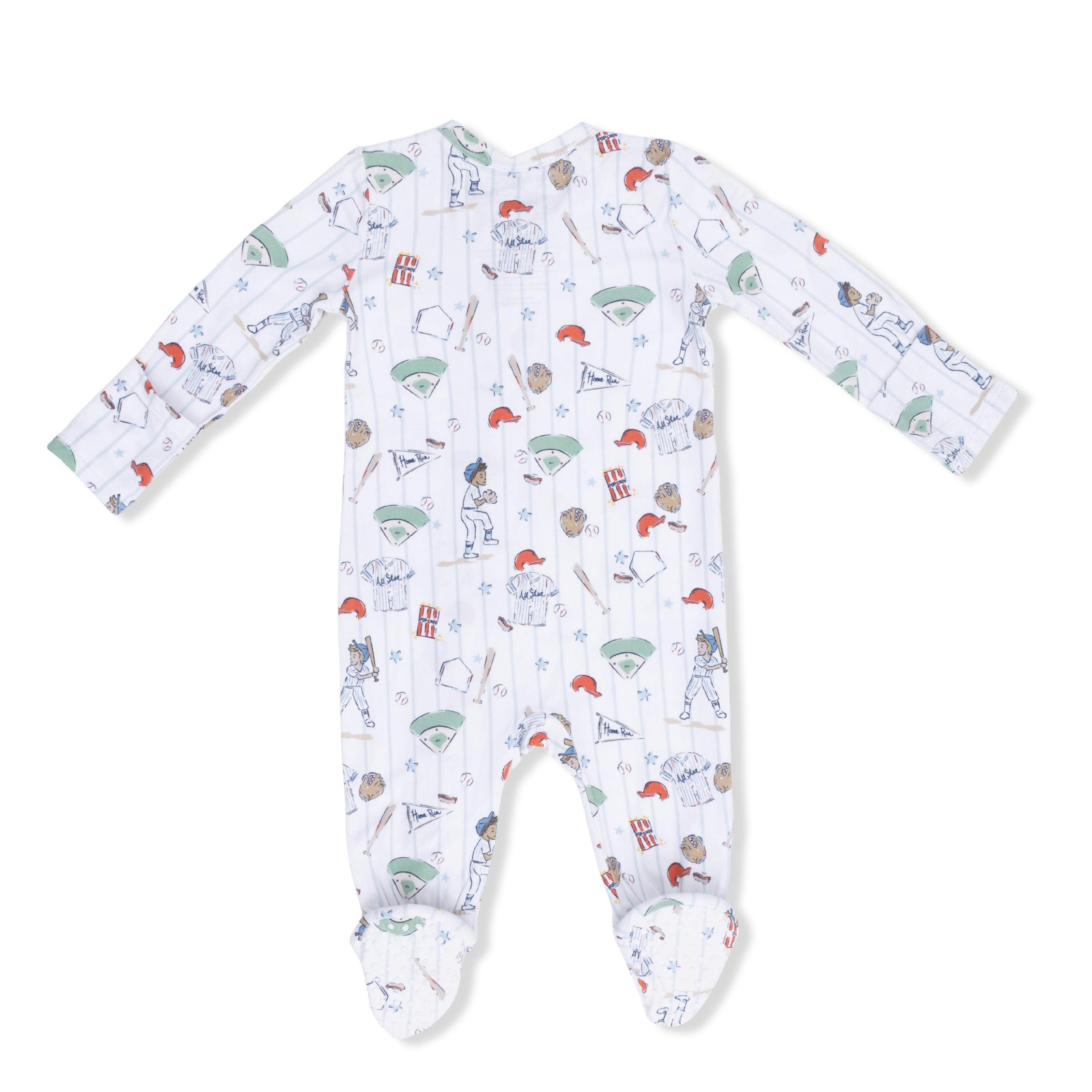 Home Run Baseball - 2 Way Zipper Footie & Swaddle