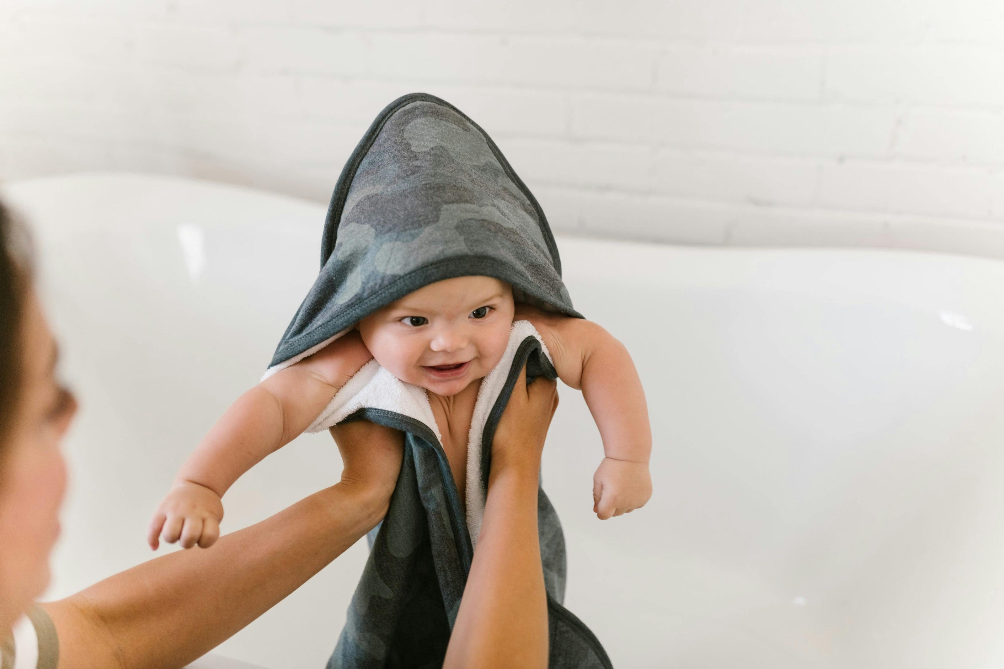 Premium Baby Knit Hooded Towel - Hunter