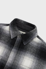 Elongated Oversized Plaid Shirt Jacket
