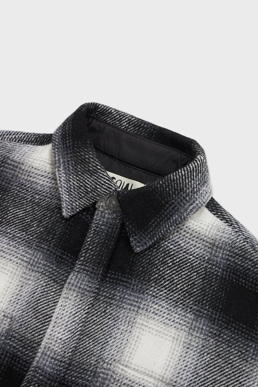 Elongated Oversized Plaid Shirt Jacket