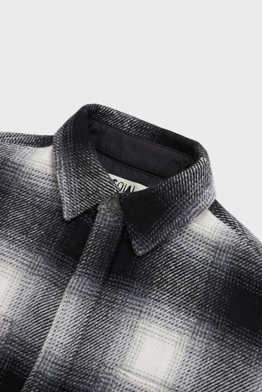 Elongated Oversized Plaid Shirt Jacket