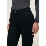 Mara Straight Mid Rise Instasculpt Ankle Jeans  Black