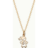 Children's Mini Crystal Girl Necklace, 18k Rose Gold Plated