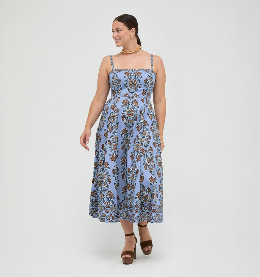 The Margot Dress -  Stowell Medallion Iris