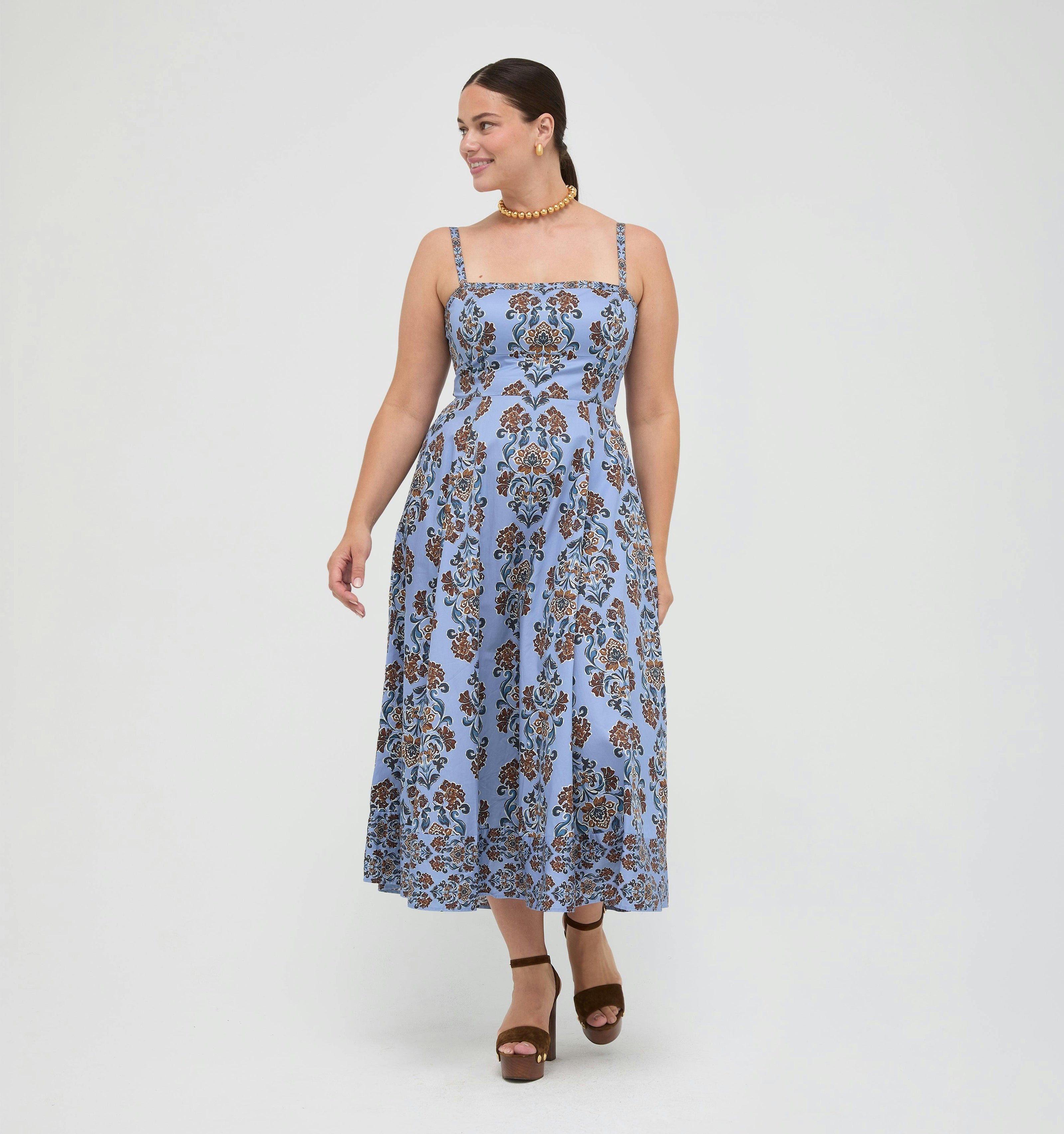 The Margot Dress -  Stowell Medallion Iris