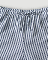 The Olivia Pima Short Set in Navy French Ticking