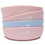 Silicone Baby Plate Bowl - Rose